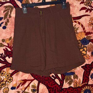 Brown Canvas Shorts